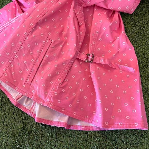 Vintage jones new york sport pink white denim Polka Dot Womens Jacket XL NWT - Picture 3 of 5